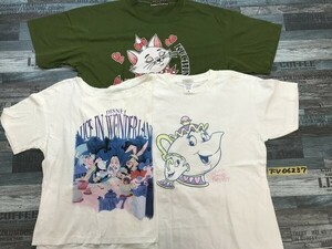 DISNEY ディズニーキャラクター レディース プリント 半袖Tシャツ 3点セット まとめ売り M他