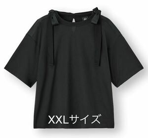 送料無料 新品未使用 GU アンダーカバー UNDER COVER リボンデザインTシャツ XXLサイズ BLACK 黒 ブラック