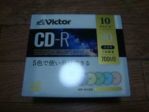 ★ 新品 Victor 音楽用 CD-R 80分 10枚 AR80FPX10J1 [カラーMIX/80分/10枚] ★