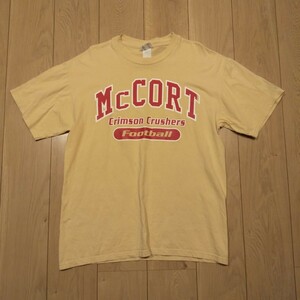 USA古着卸 Lサイズ Champion チャンピオン MCCORT フットボール ロゴ Tシャツ 