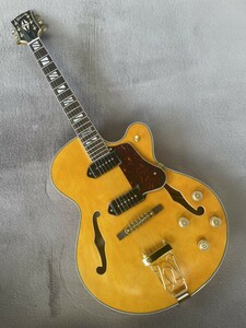 ノーブランド◎Gibson 風◎エレキギター フルアコースティック L5 ナチュラル