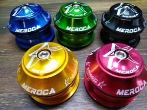 処分 MEROCA MH4402 ヘッドパーツ 1台分 アルミ合金 約125グラム インテグラル 1 1/8” (28.6mm) ブルー 1012 ゆうメール可