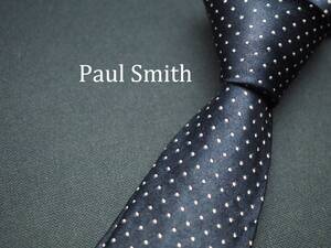 美品【Paul Smith ポールスミス】 C1571 細身 ダークネイビー系 SILK ブランド ネクタイ 古着 良品