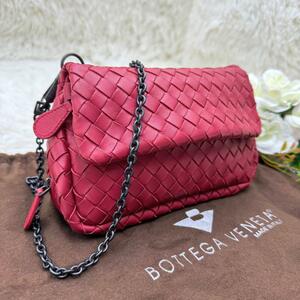 美品 入手困難 Bottega Veneta ボッテガヴェネタ ショルダーバッグ チェーン レザー ミニバッグ 2WAY クラッチバッグ