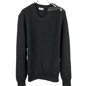 Dior (ディオール) FITTING SIZE LOGO WOOL ZIP KNIT Longsleeve T Shirt 20AW (black)