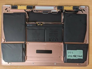 Macbook A1534 2017　ボトムケース　カバー　バッテリー　スピーカー　ローズゴールド色