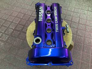 S13 シルビア 180SX SR20DET ヘッドカバー タペットカバー 偏光 マジョーラ ブルーパープル MAZIORA SILVIA Tappet Rocker Head cover