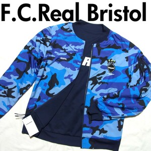 新品 F.C.Real Bristol FCRB ブリストル REVERSIBLE PDK JACKET S カモフラ 迷彩 リバーシブル ジャケット ジャージ ネイビー