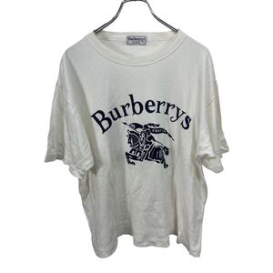 Vintage BURBERRY ヴィンテージ　バーバリー　レディース　ホワイト　ロゴ　半袖 Tシャツ カットソー トップス