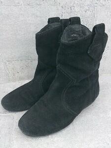 ◇ Jeffrey Campbell ジェフリーキャンベル フラットフラット ペタンコ ショート ブーツ 6 ブラック *