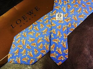 ★並品★4R01398【LOEWE】ロエベ「蕾 葉っぱ 植物 柄」ネクタイ