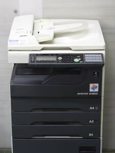 印刷枚数1327枚 消耗品多め NTTFAX OFISTAR M1800 A3レーザー複合機 キャスター台付き コピー FAX ファクシミリ NTT B4100の後継機種