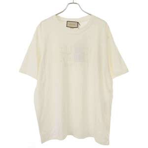 GUCCI グッチ 23AW エンブロイダリーロゴTシャツ 616036 XJFZA ホワイト L ITA2NAV6YHPS