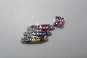 ▲▽K18WG サファイア 1.86ｃｔ ダイヤモンド 0.26ｃｔ ペンダントトップ△▼