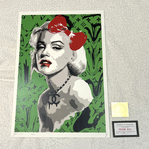 世界限定100枚 DEATH NYC マリリン・モンロー ヴィトンLOUISVUITTON シャネル CHANEL ポップアート アートポスター 現代アート KAWS Banksy