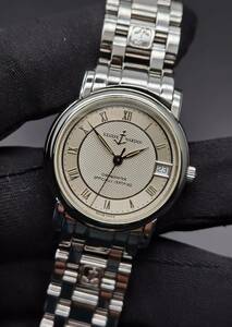 中古美品 ユリスナルダン Ulysse Nardin サンマルコ 133-88 クロノメーター デイト SS シルバー文字盤 自動巻き ユニセックス 腕時計