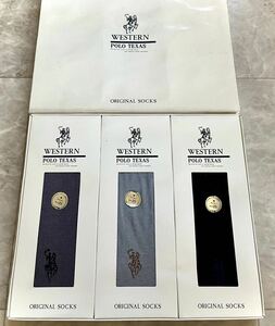 〈WESTERN POLO TEXAS〉ポロ・ロゴマーク入　紳士靴下　ビジネスソックス3足セット 日本製