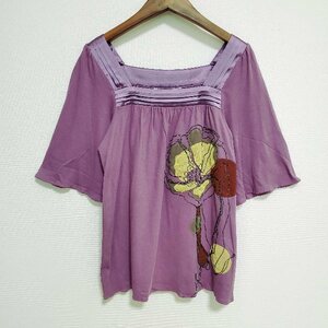 #snc ヴィヴィアンタム VIVIENNETAM カットソー 0 紫 花柄 半袖 刺繍 レディース [766542]