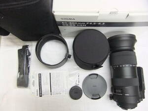 美品 シグマ SIGMA 60-600mm F4.5-6.3 DG OS HSM ニコン用 フード,ケース,元箱付 カビ,クモリなし AF動作確認済