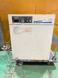 【1円スタート！】日立 パッケージエアコンプレッサー 小形空気圧縮機 PB-1.5EA6 三相200V タンク38L 60Hz 動作良好