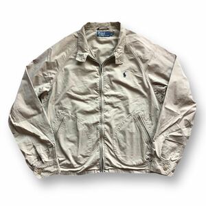 Ralph Lauren ラルフローレン 90s 00s スイングトップ ブルゾン　ベージュ　ビンテージ　g9タイプ　サイズL 