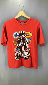 ★ HYSTERIC GLAMOUR ヒステリックグラマー 02221ct04 半袖Tシャツ サイズM レッド 夏