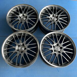 希少 WORK VS-MS ワーク VS MS 19×8.5JJ+39 PCD114.3-5穴　ハブ径約73mm アルミホイール4本セット