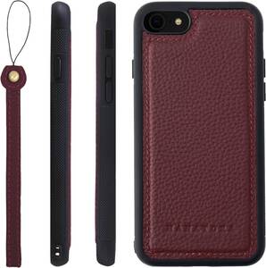 HANATORA iPhone15ProMax ケース 本革 耐衝撃 バンパー型 スマホケース スマホ ストラップ 付き シュリンクレザー SPGGZ-15ProMax-Wine