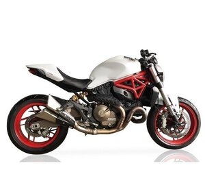 【送料800円】IXIL(イクシル) DUCATI MONSTER 821 X55S2 デュアルスラッシュコーン スリップオン マフラー