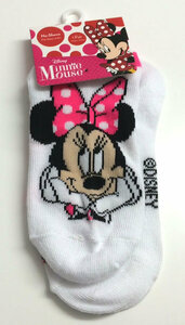 Disney (ディズニー) Minnie mouse (ミニーマウス) アンクレットソックス ホワイト【21～23cm】