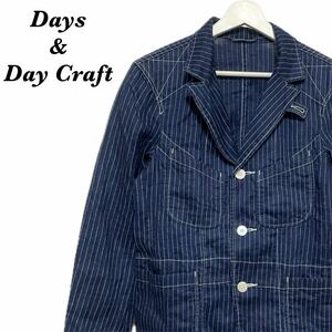 Days & Day Craft デイズアンドデイクラフト ストライプジャケット リネン size M