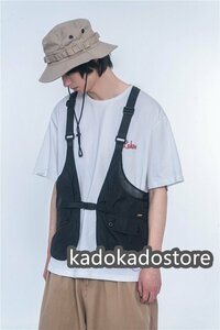 新品メンズ ベスト カメラマンベスト フィッシングベスト アウトドアベスト 多機能 お釣りベスト 登山服 撮影用 男女兼用 ブラック