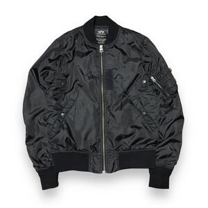 ALPHA INDUSTRIES ブラック MA-1 フライトジャケット L