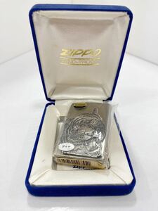 【美品】未使用保管品　ZIPPO ジッポー　天然ダイヤモンド入り 虎 タイガー　火花確認済み　オイルライター 