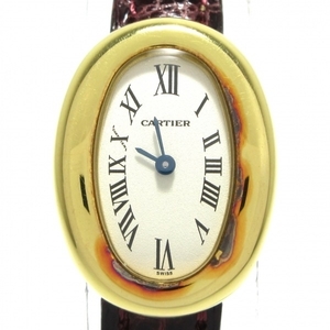 Cartier(カルティエ) 腕時計 ミニベニュワール W1510956 レディース K18YG/社外ベルト アイボリー