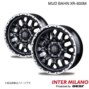 INTER MILANO/インターミラノ MUD BAHN XR-800M ホイール 2本【15×6.0J 6-139.7 INSET33 マットブラック/リムポリッシュ】