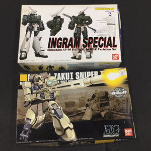 バンダイ HGUC 1/144 ザクⅠ・スナイパータイプ 他 機動警察パトレイバー 1/60 イングラム スペシャル 2点 まとめ