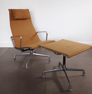 1979年 Charles & Ray EAMES アルミナムグループ セカンドモデル ラウンジチェア&オットマン Herman Miller ビンテージ