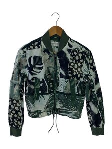 MAX MARA◆ジャケット/36/コットン/グリーン/PRINTED JACKET/ショート丈/総柄//