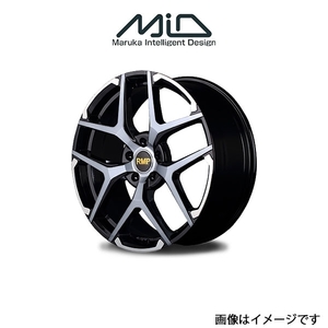 MID RMP 025FX アルミホイール 1本 MPV LY3P(18×7J 5-114.3 INSET48 ブラックポリッシュ/ハイブリッドクリア(センターキャップゴールド))