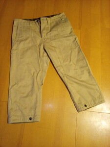 送料410円　Ｒ.NEWBOLD　クロップドパンツ　メンズM　ベージュ　カーキ　