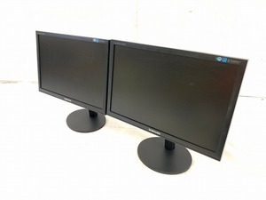 送料無料【米軍放出品】19インチ液晶モニター 2台 SAMSUNG B1940EW パソコンモニター PCモニター 画面回転可能 (140) ☆HH21DK-W#24