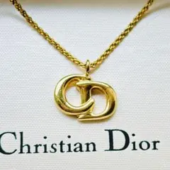 美品 Dior ネックレス CD ロゴ 希少 刻印あり 金