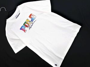 POLO RALPH LAUREN ポロ ラルフローレン ロゴ プリント Tシャツ size150ｃｍ/白 ■◆ ☆ eib3 子供服