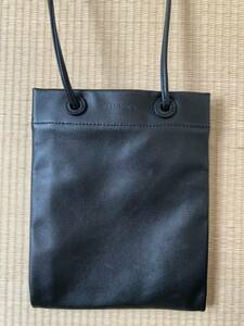 美品　セオリー　theory leather Mini tote bag レザーバッグ　 ブラック 黒