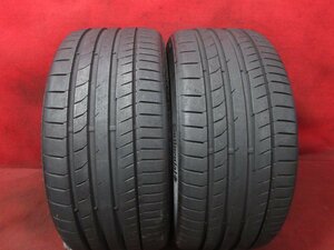 タイヤ 2本 255/35ZR19 コンチネンタル CONTISPORT CONTACT 5P 255/35R19 バリ バリ山 溝アリ 送料無料★14381T