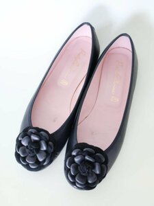 【送料込】Pretty Ballerinas プリティバレリーナ くつ ブラック 23.0cm 記載サイズ36 ヒール0.8cm パンプス ローヒール s6444349