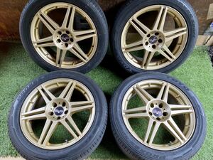 215/50R17 TOYO PROXES SPORT 4本セット　RALLY SPARCO 17x7J+38 PCD 100 5H ハブ系やく　73mm 50mm