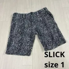 SLICK ヒョウ柄　ショートパンツ　ボア　総柄　アニマル　1 パイル