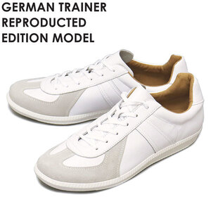 GERMAN TRAINER (ジャーマントレーナー) 42500 レザースニーカー WHITExWHITE GT003 43-約27.0-27.5cm